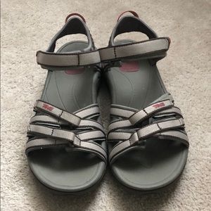 Gently Used Tan and Pink Teva Tirra Sandals